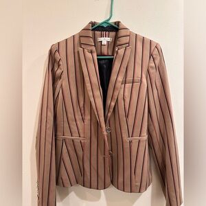 Tommy Hilfiger Striped Tan Blazer